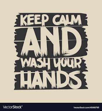keep calm and wash your hands typography quote