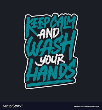 keep calm and wash your hands typography quote