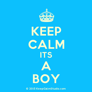 Keep Calm Its A Boy' design on t-shirt, poster, mug and many other ...