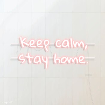 Keep calm, stay home neon text vector | Free  vector - 2302105