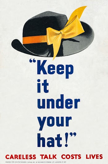 "Keep it under your hat!" (1940s) poster in high resolution by St. Michael's Press Ltd. Original from The Museum of New Zealand Te Papa Tongarewa. Digitally enhanced by rawpixel.