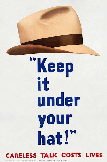 "Keep it under your hat!" (1940s) poster in high resolution by St. Michael's Press Ltd. Original from The Museum of New Zealand Te Papa Tongarewa. Digitally enhanced by rawpixel.