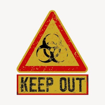 Keep out warning sign clipart, | Free Vector - rawpixel
