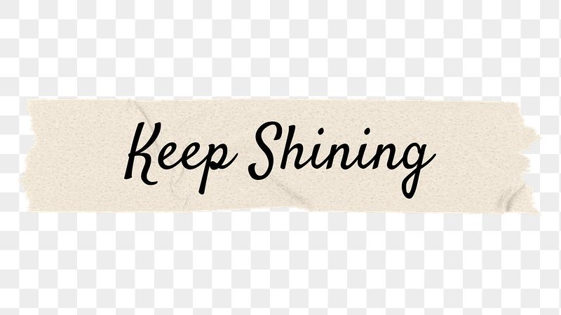Keep shining png word, paper | Free PNG - rawpixel