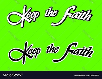 					Keep the faith print vector image														