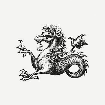 Kelpie sea horse drawing, myth | Free PSD - rawpixel