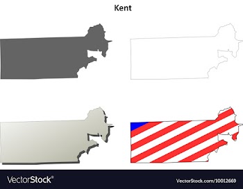 Kent Map Icon Set vector image