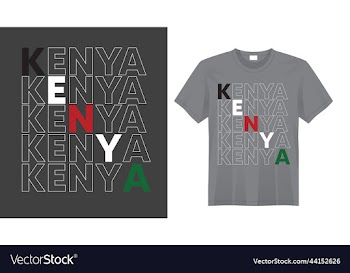 kenya typography t shirt design