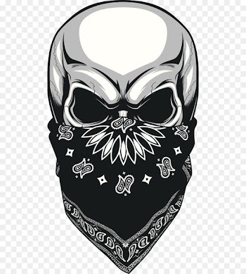 Kerchief Skull Stock photography Stock illustration - Painted masked skull 