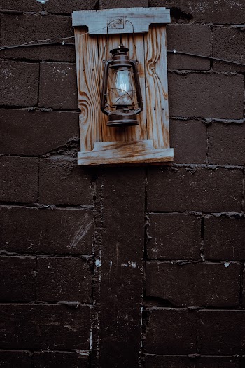 Kerosene Lamp Hanging on Wall