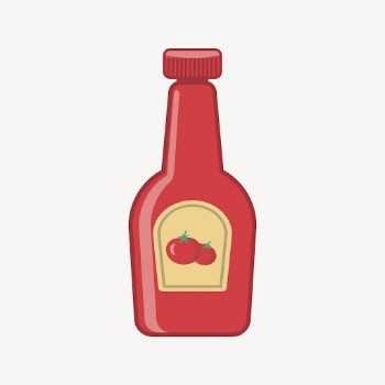 Ketchup bottle sticker, sauce illustration | Free PSD - rawpixel