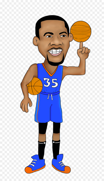 Kevin Durant Golden State Warriors Thumb Human Cartoon - youngster watercolor 