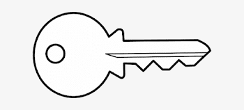 Key Clipart Outline Png - Key White Transparent - Free Transparent ...