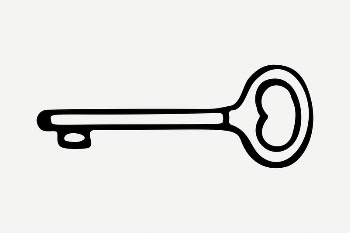 Key collage element, vintage illustration | Free PSD Illustration - rawpixel
