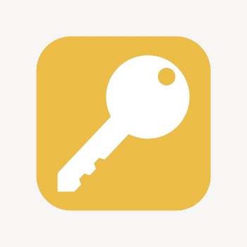 Key, safety icon, flat square | Free Icons - rawpixel