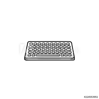 Keyboard hand drawn outline doodle icon