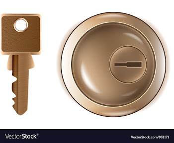 Keyhole and key vector image