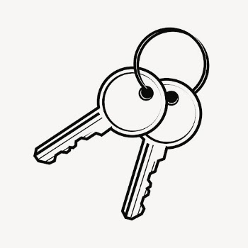 Keys drawing, object illustration. Free | Free Photo - rawpixel