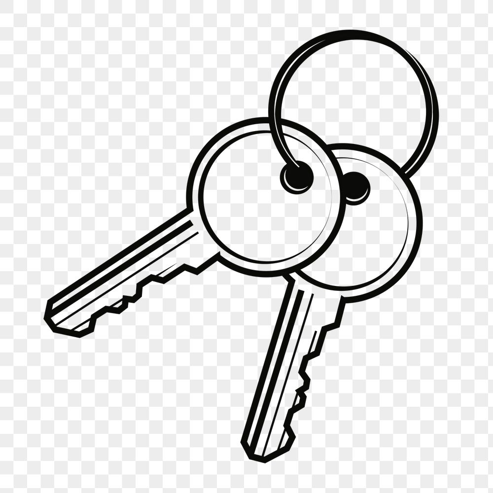 Keys png sticker, object illustration | Free PNG - rawpixel