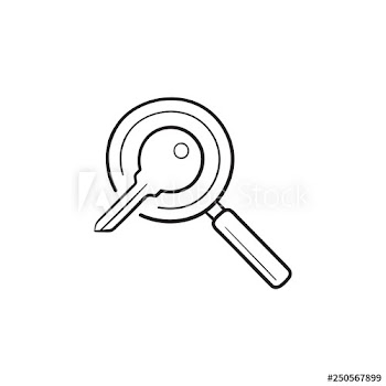 Keyword search hand drawn outline doodle icon