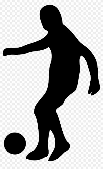 Kicking A Soccer Goal Clipart - Soccer Player Silhouette