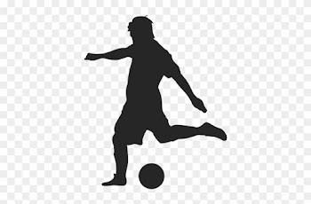 Kicking Soccer Ball Silhouette For Kids - Guy Kicking Soccer Ball Transparent Background
