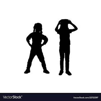  					Kid activity silhouettes vector image														