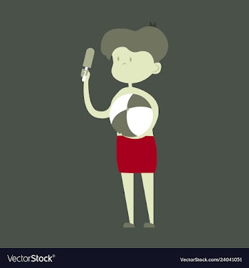 Kid eating ice cream vector image