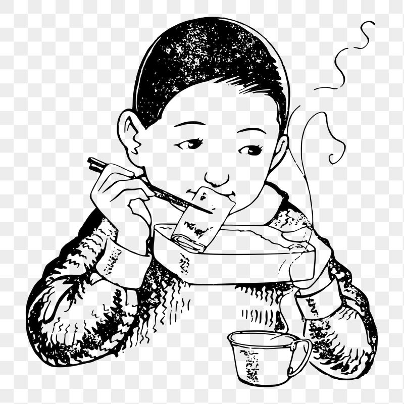 Kid eating lunch png sticker | Free PNG - rawpixel