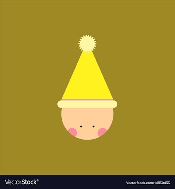 Kid head kid wearing santa hat vector image