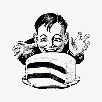 Kid's cake collage element, drawing | Free Vector - rawpixel