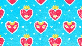 Kidcore heart pattern computer wallpaper, | Free Photo - rawpixel