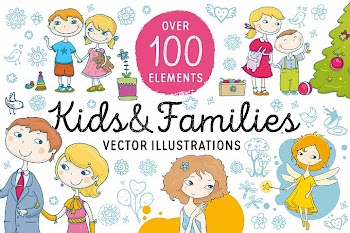 Kids and Families vector art