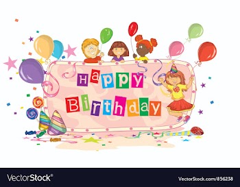 Kids birthday party vector image