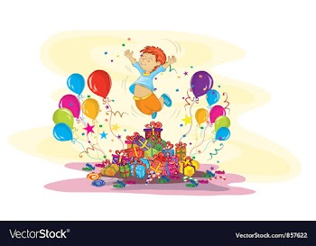 Kids birthday party vector image