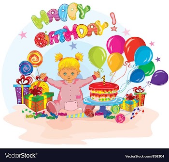 Kids birthday party vector image