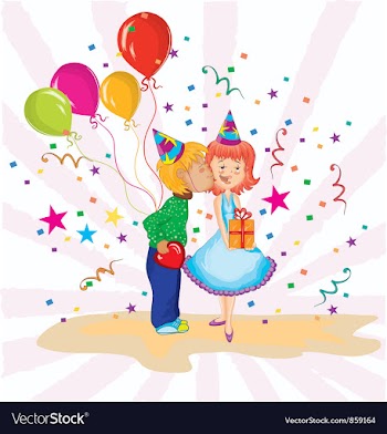 Kids birthday party vector image