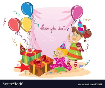 Kids birthday party vector image