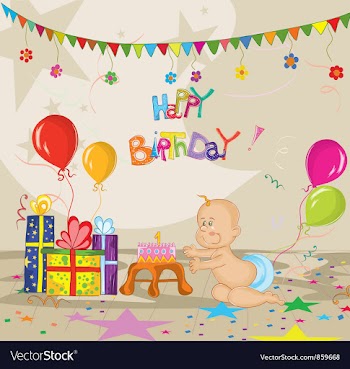 Kids birthday party vector image