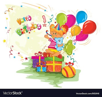 Kids birthday party vector image