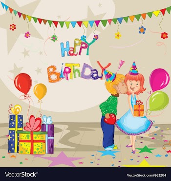 Kids birthday party vector image