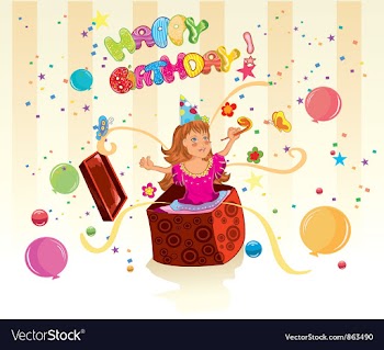 Kids birthday party vector image