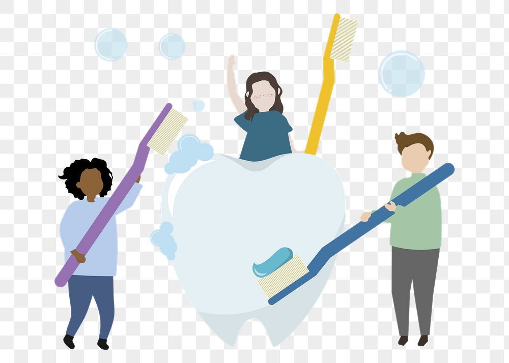 Kids brushing a tooth png, | Free PNG - rawpixel