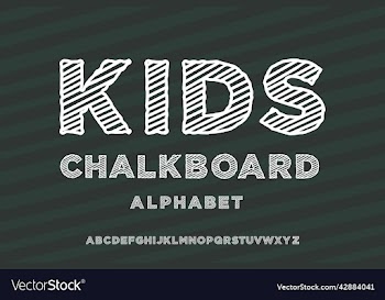 kids chalkboard alphabet