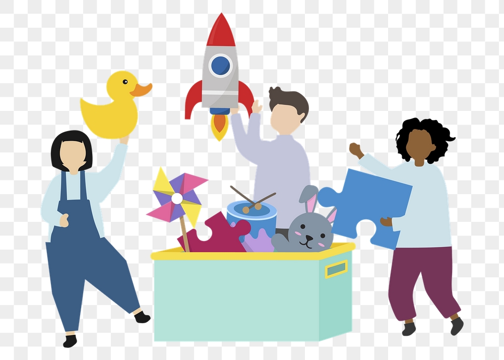 Kids donation illustration png, flat | Free PNG - rawpixel