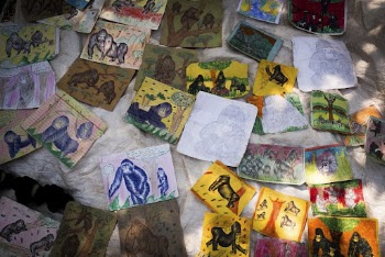 Kids drawings of gorilla, wild | Free Photo - rawpixel