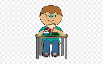 Kids Eating Clipart - Girl Eating Lunch Clipart