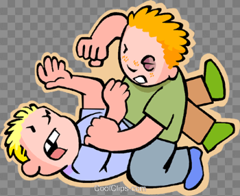 Kids fighting Royalty Free Vector Clip Art illustration -vc005562 ...