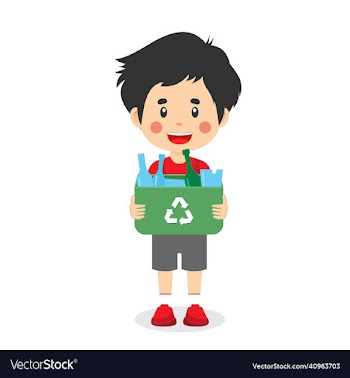 kids holding containers with plastic bottles