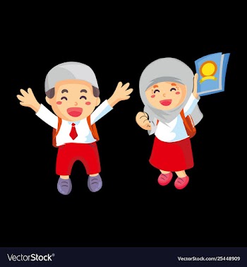 Kids islamic school vector image